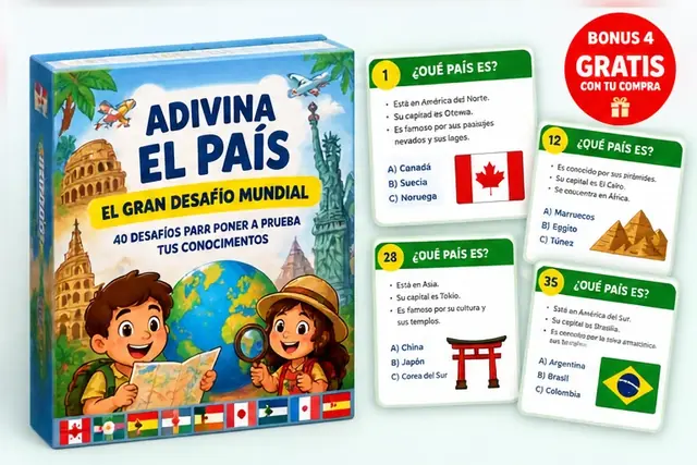 Juego Adivina el País con preguntas y desafíos sobre distintos países